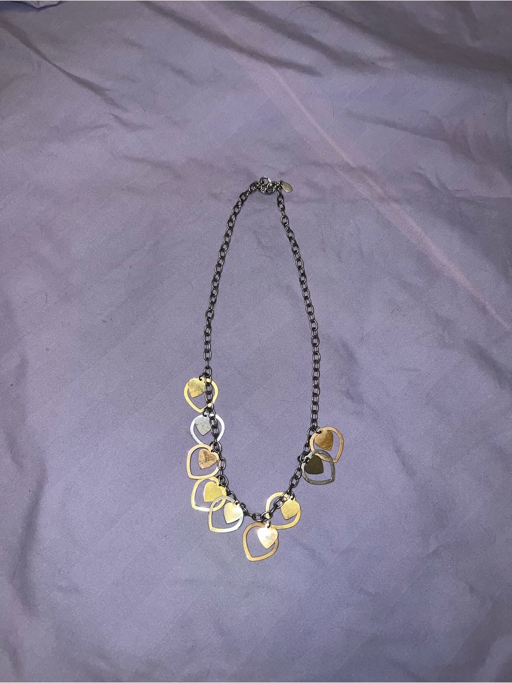 Vintage Stainless Steel Heart Necklace